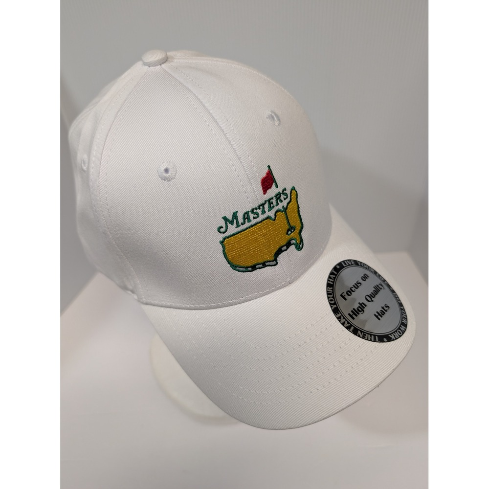 Masters Golf Tournament Hat White Snapback Baseball Cap Embroidered Logo Cotton